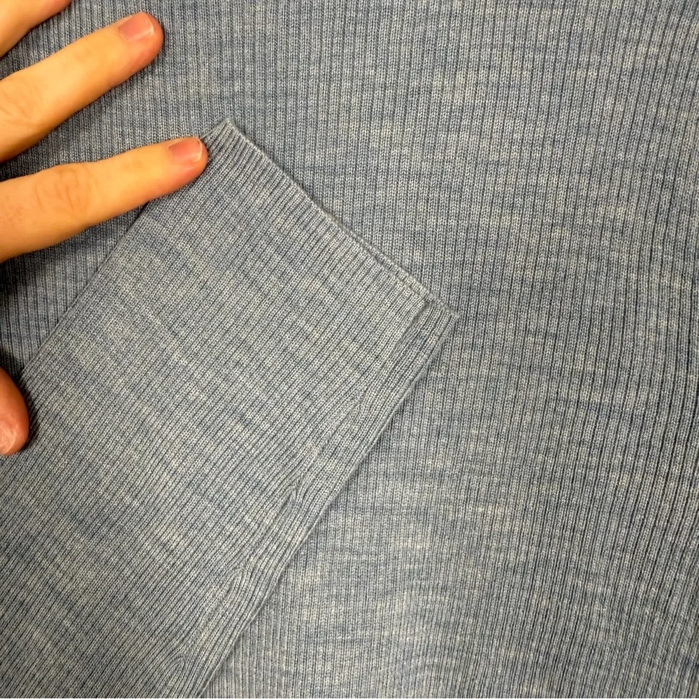 Pendleton 100% Merino Wool Turtleneck Sweater XL Blue Rib Knit Classic